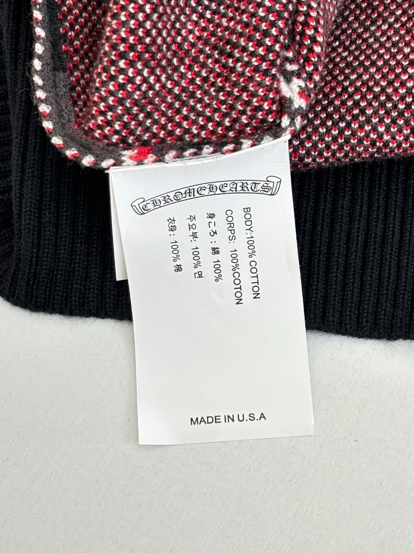 P610 Chrome Heart*/Chrome Heart 25SS cashmere plaid cardigan sweater. Knitted with Stor imported from Germany. The leather tag is cut and cut with genuine sheepskin engraving. Open-mold genuine antique silver hardware is aged and oxidized. Size: S/M/L